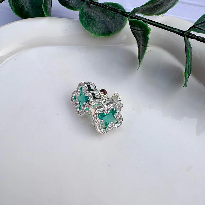 Aros Esmeralda radiante  2