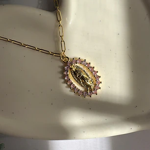 Cadena Virgen Milagrosa Rosa