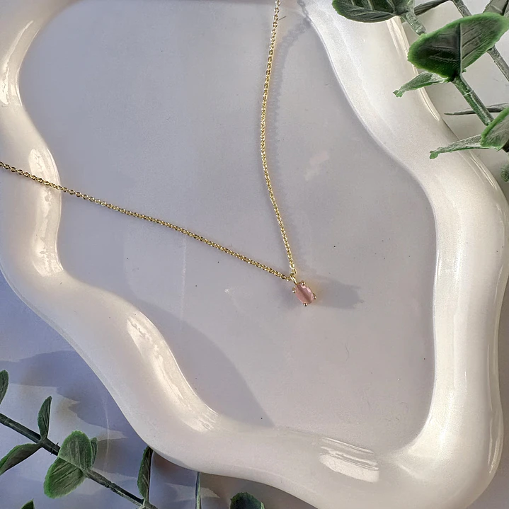 Cadena Rosa de Cristal  1