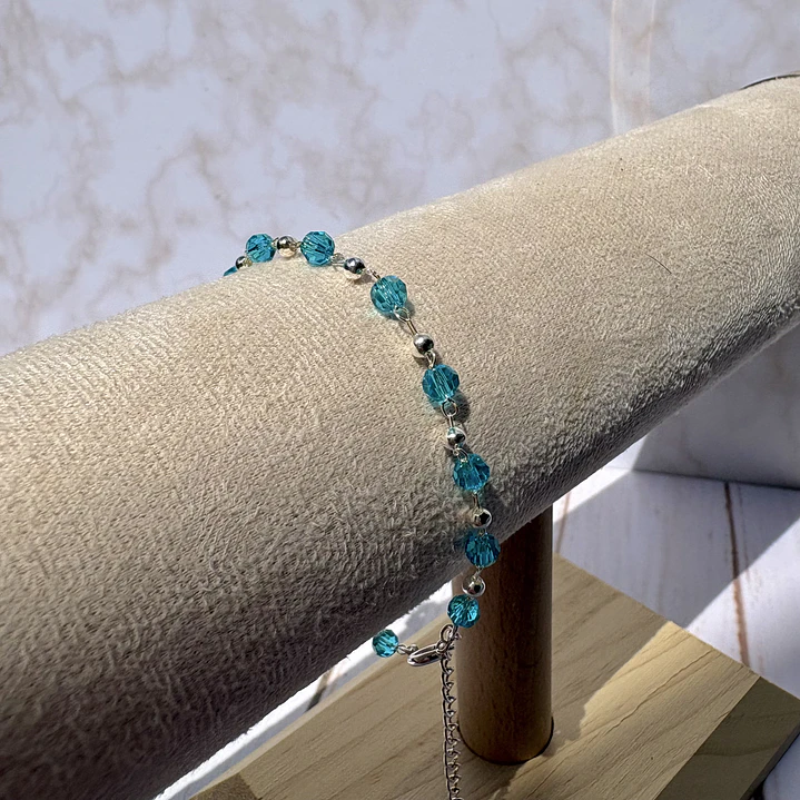 Pulsera Cristal Aqua 1