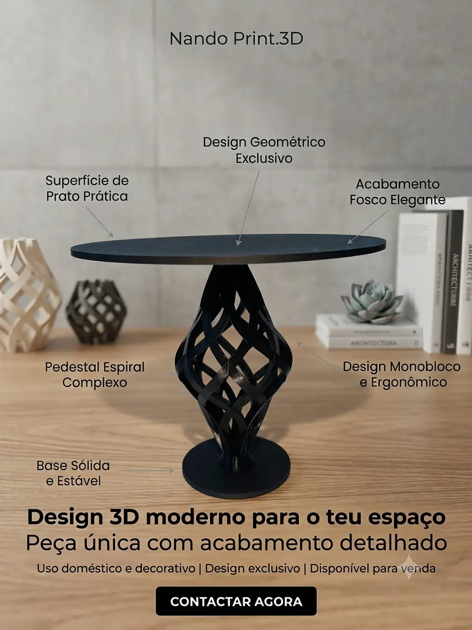 Base alta para Bolo com Pedestal Entrelaçado 1