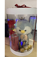 🎁 Caja Cilíndrica de Acetato – Edición Premium Romántica