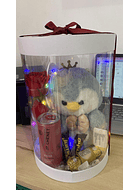 🎁 Caja Cilíndrica de Acetato – Edición Premium Romántica