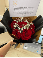 Ramo mini rosas y gipsófila 