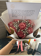 Ramo mini rosas y gipsófila 