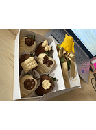 Caja de 6 fresas con chocolate 