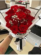 Ramo london Rosas rosas decorado con gypso y papel coreano 