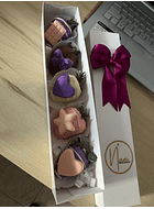 Caja de 5 fresas con chocolate 