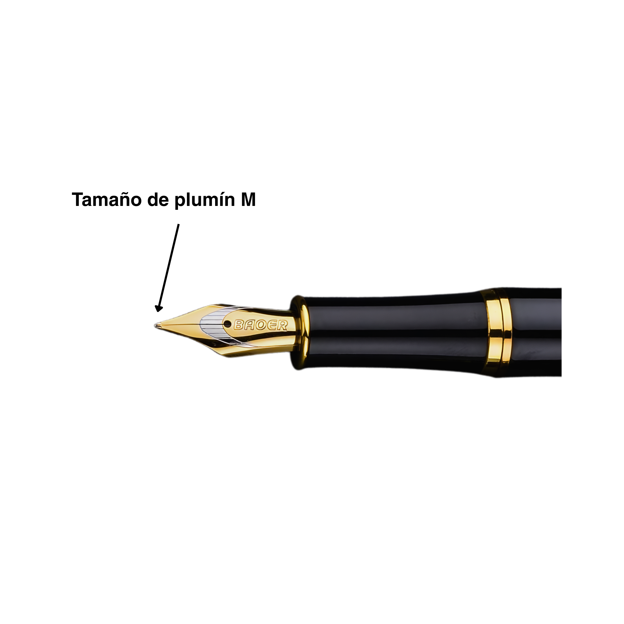 Pluma Negra Personalizada Baoer 388 3