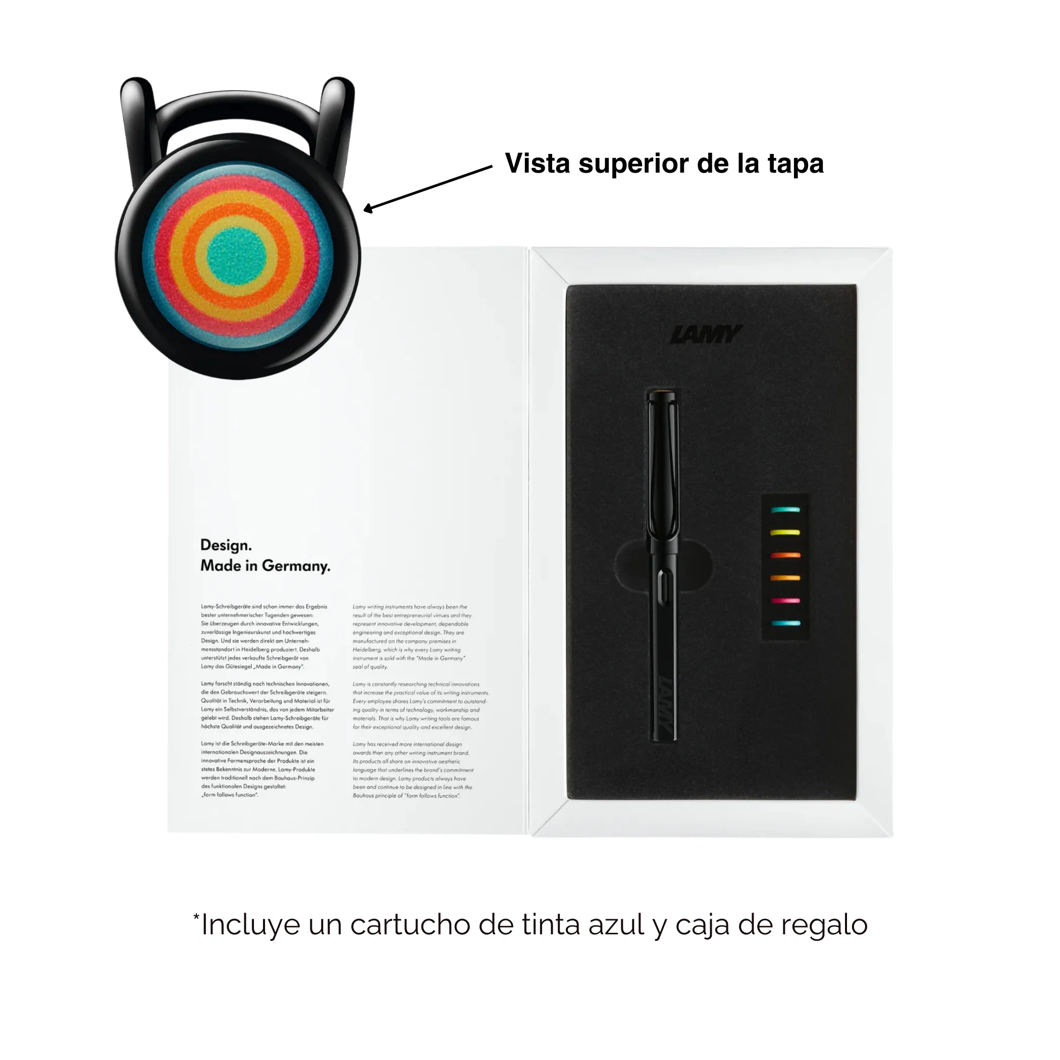 Lamy Safari Negro Anillo Multicolor 4