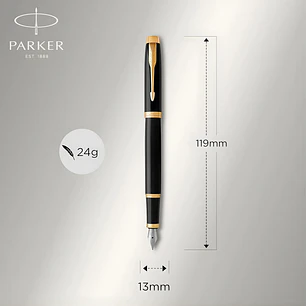 Pluma Estilográfica Negra Parker Im Tinta Negra