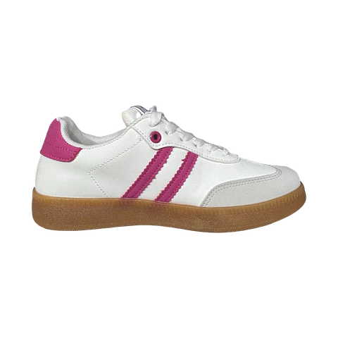 Zapatilla 001 Blanca y Rosada