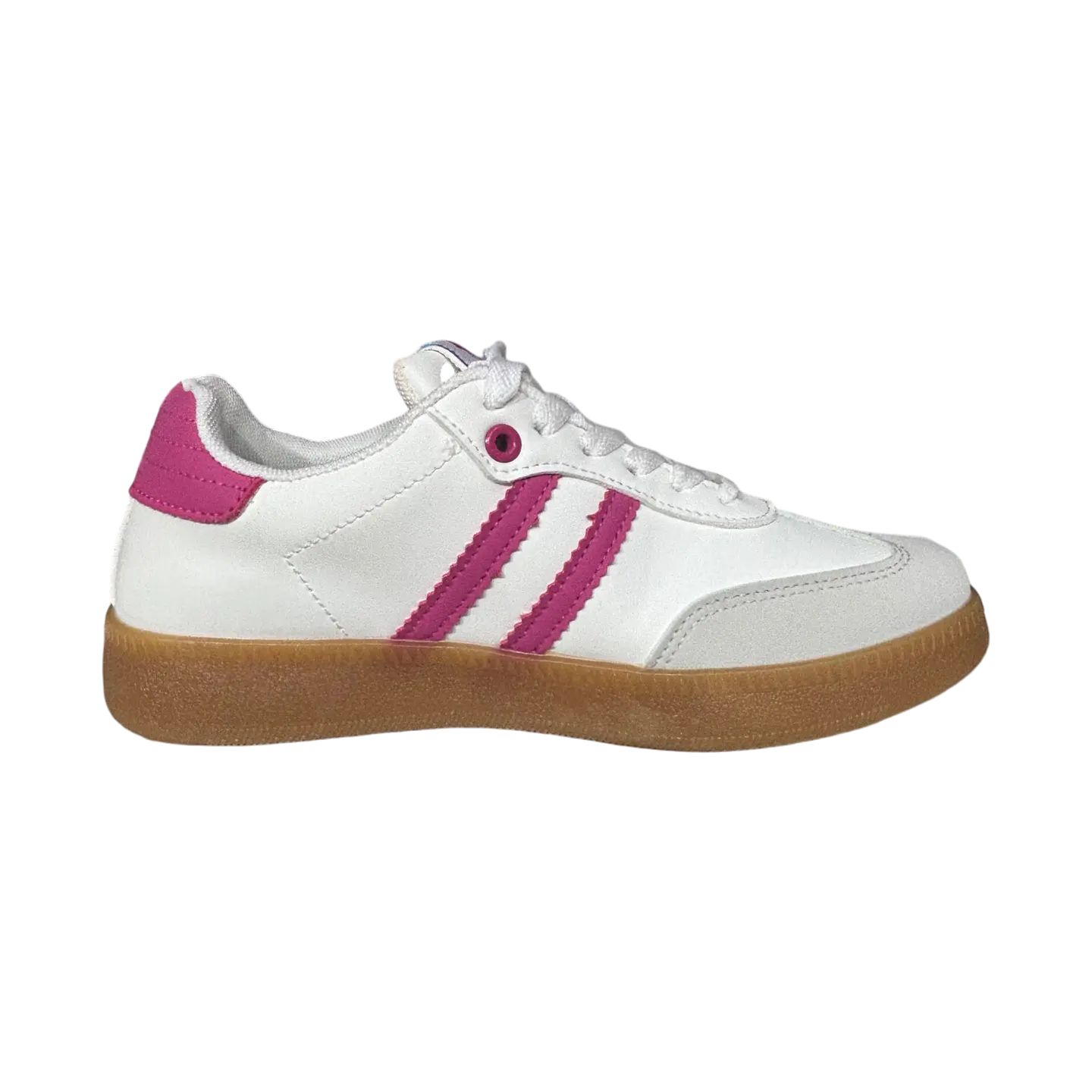 Zapatilla 001 Blanca y Rosada 1