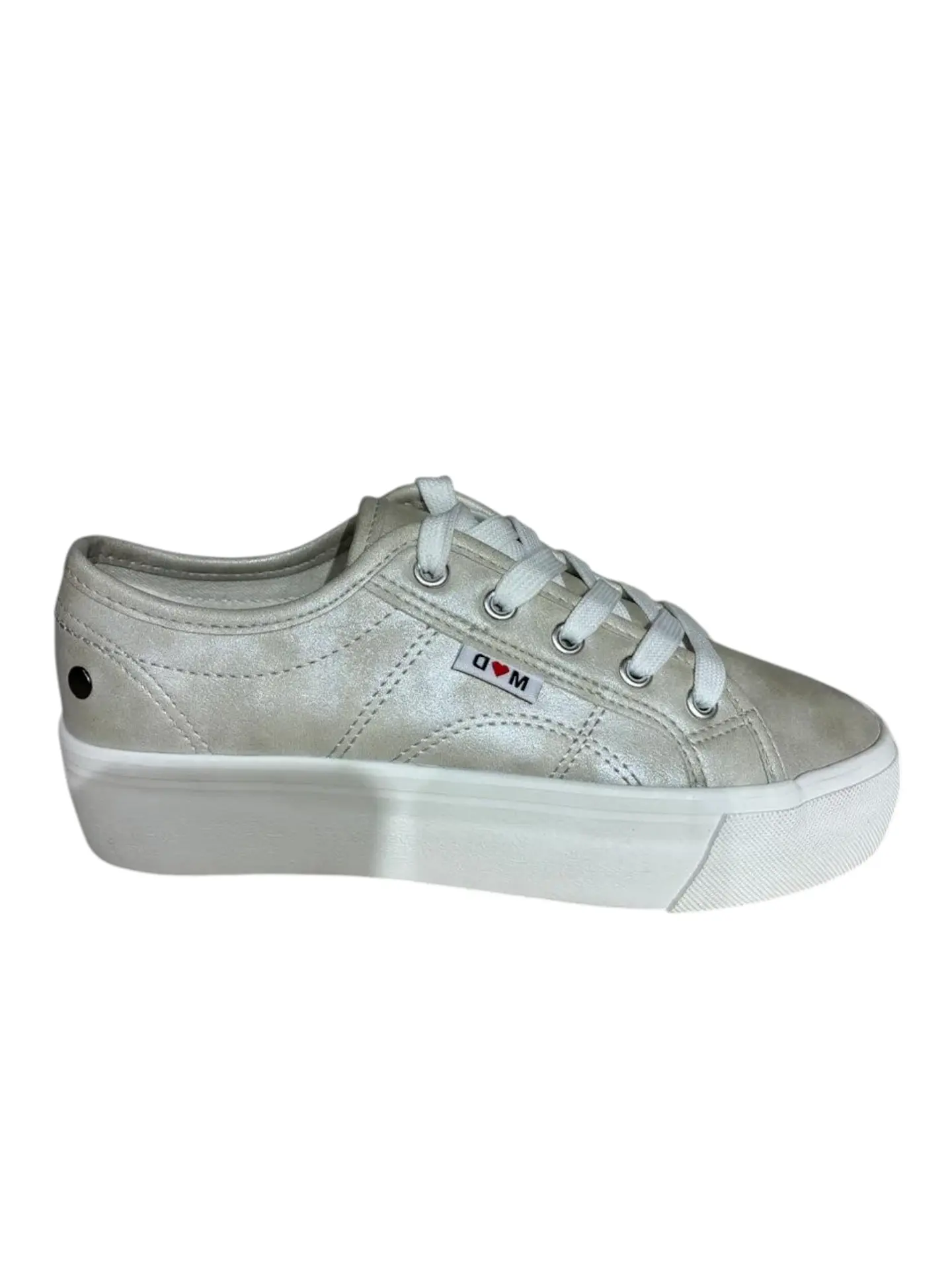 Zapatilla 006 beige metalizada 1