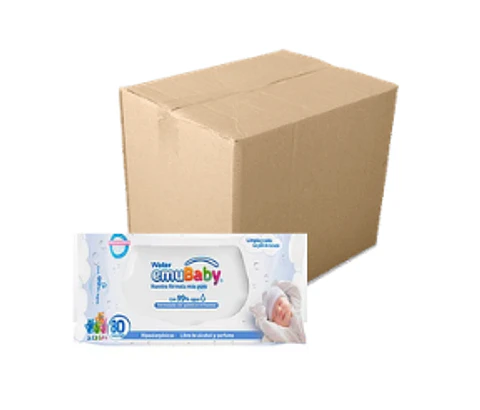 Caja de toallas Emubaby Water  de 80uni.