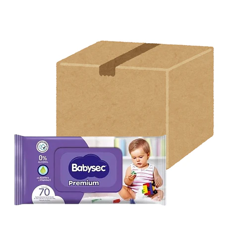 Caja de toallas babysec premium 70 uni.