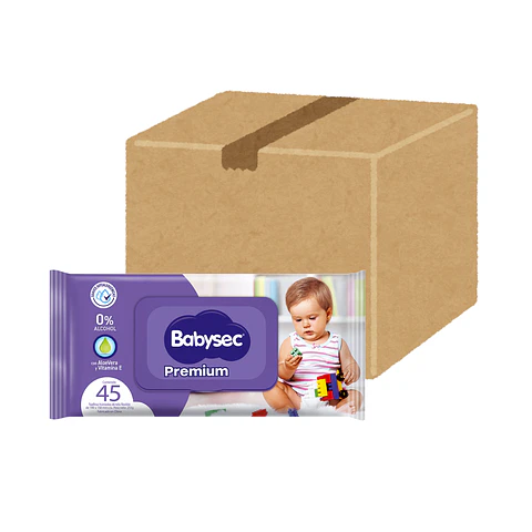 Caja de toallas babysec premium 45 uni.
