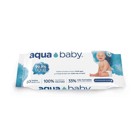toalla húmeda aqua baby 60un.