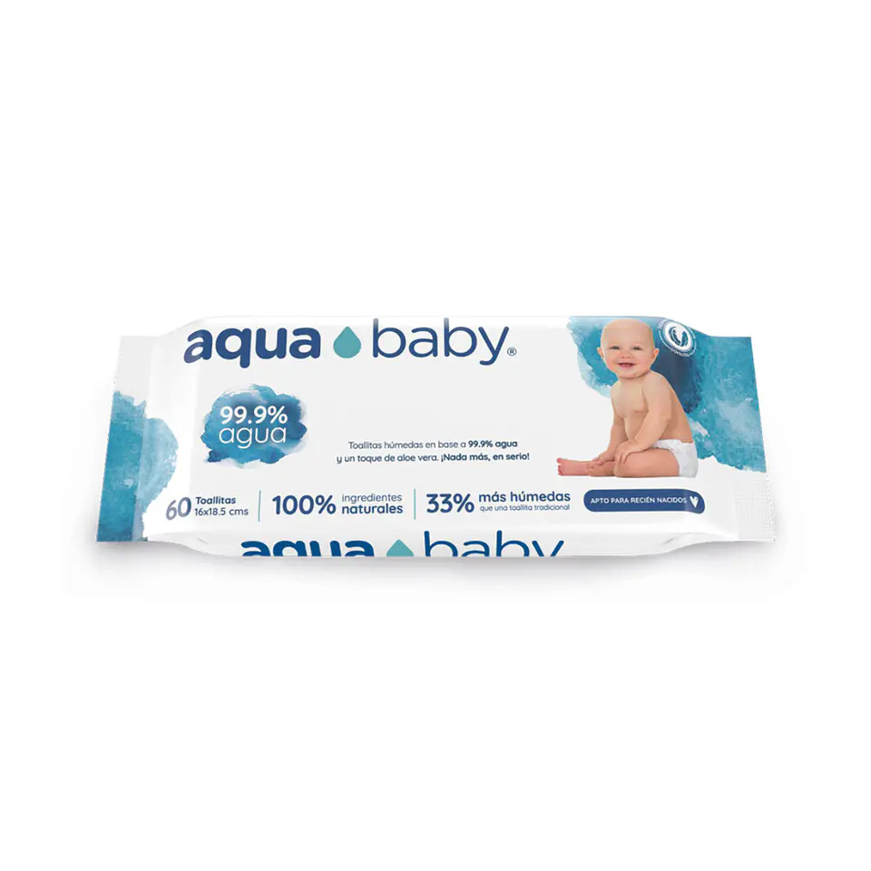 toalla húmeda aqua baby 60un. 1