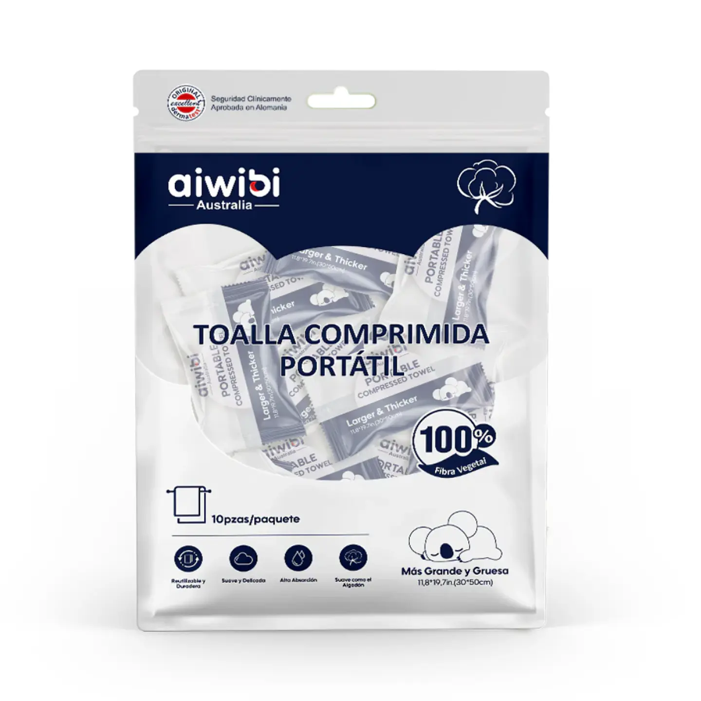 Toalla comprimida Aiwibi 3