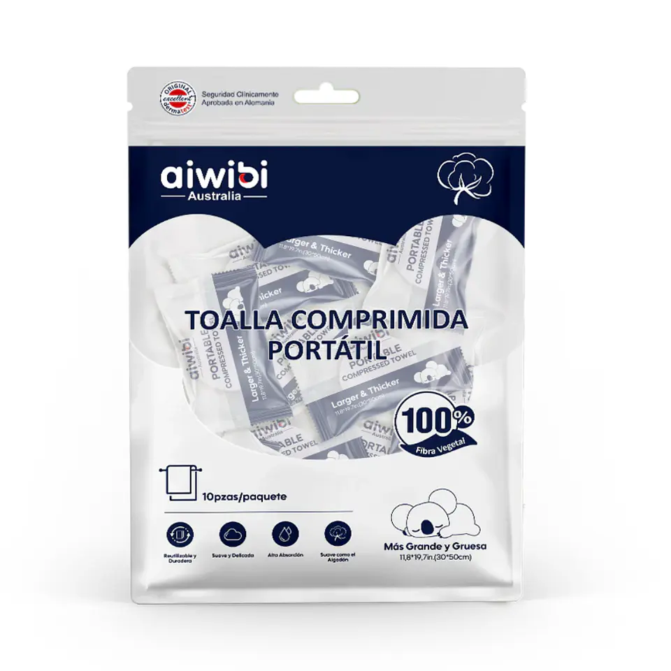 Toalla comprimida Aiwibi 3