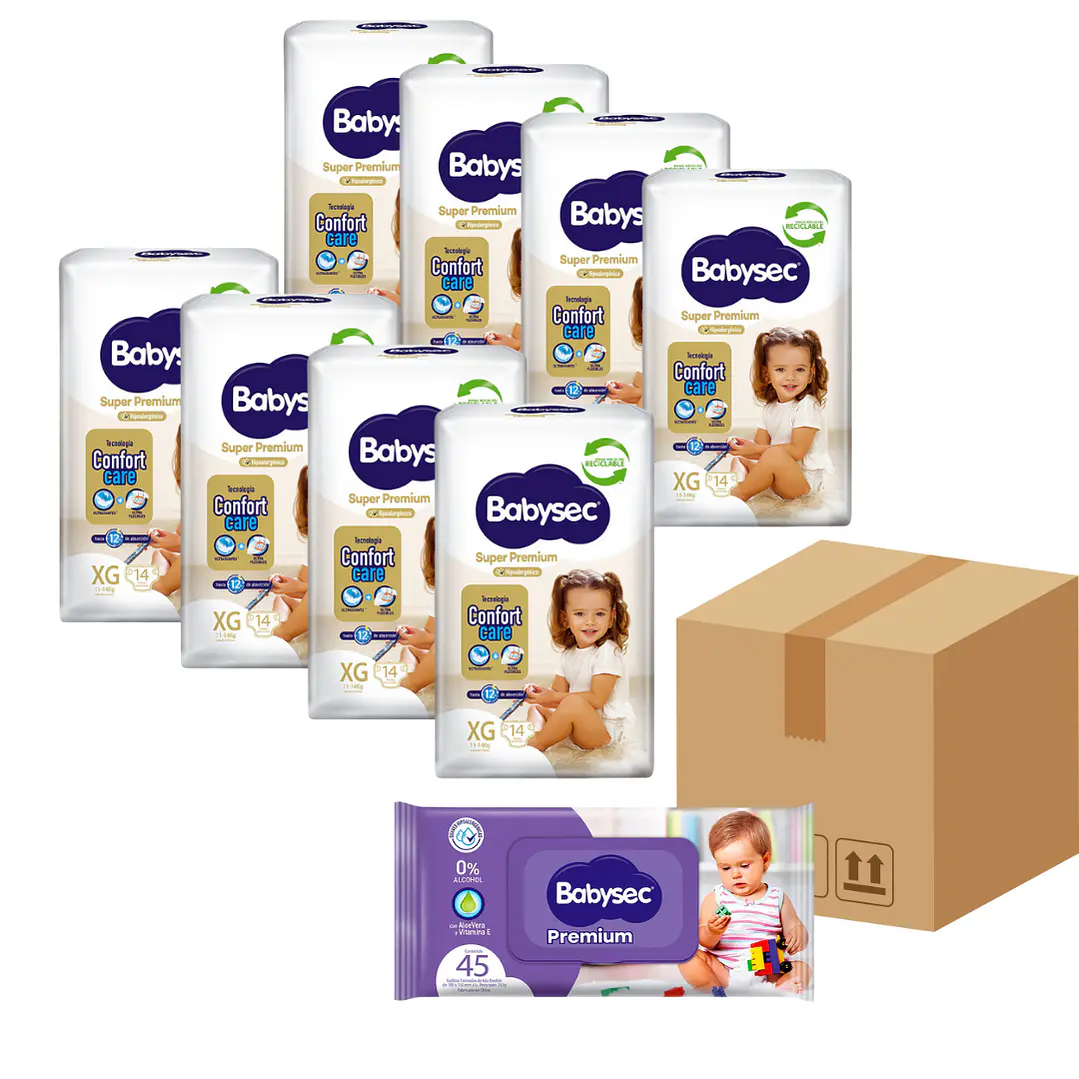 babysec super premium + caja de toallas  1