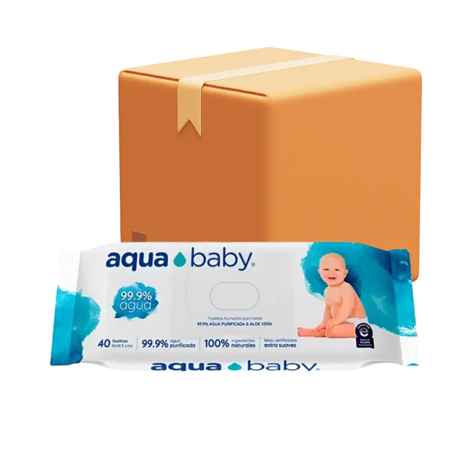 Caja toalla aqua baby 40uni 1