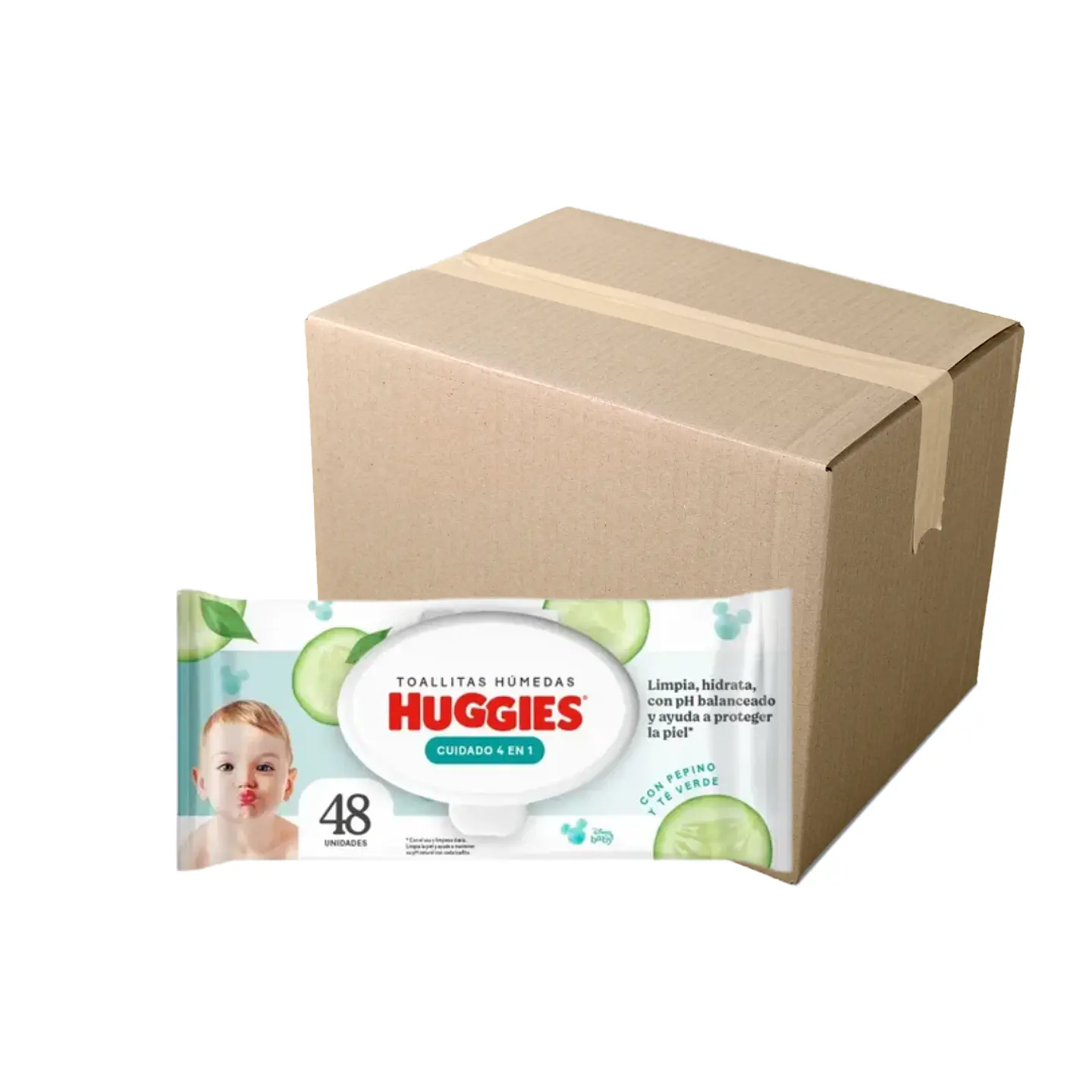 Caja de toallas Huggies 4 en 1 paquete de 48uni. 1