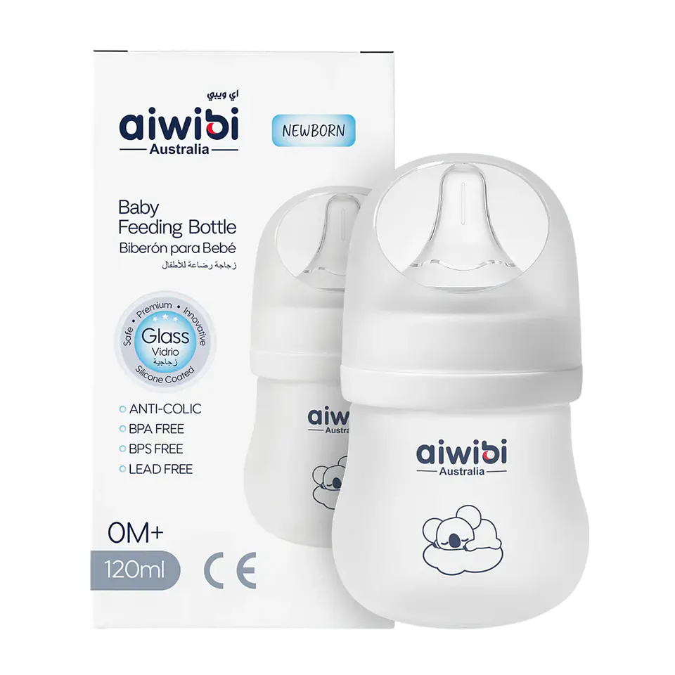 Mamadera de vidrio aiwibi  120ML 1
