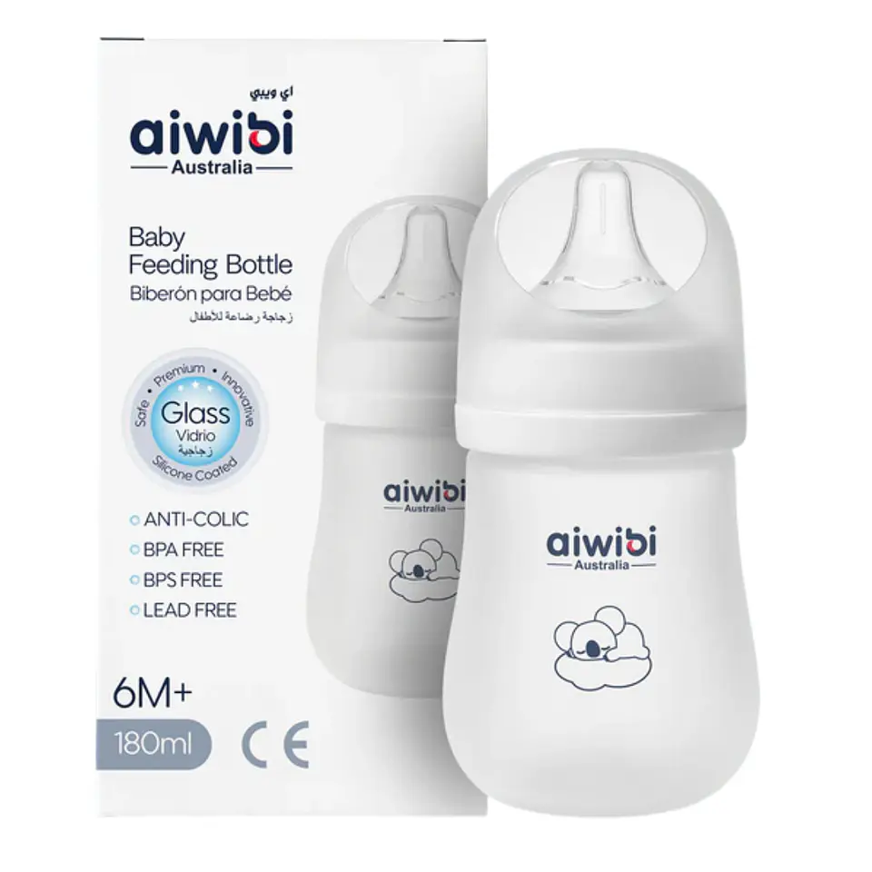Mamadera aiwibi de vidrio 180 ML 1