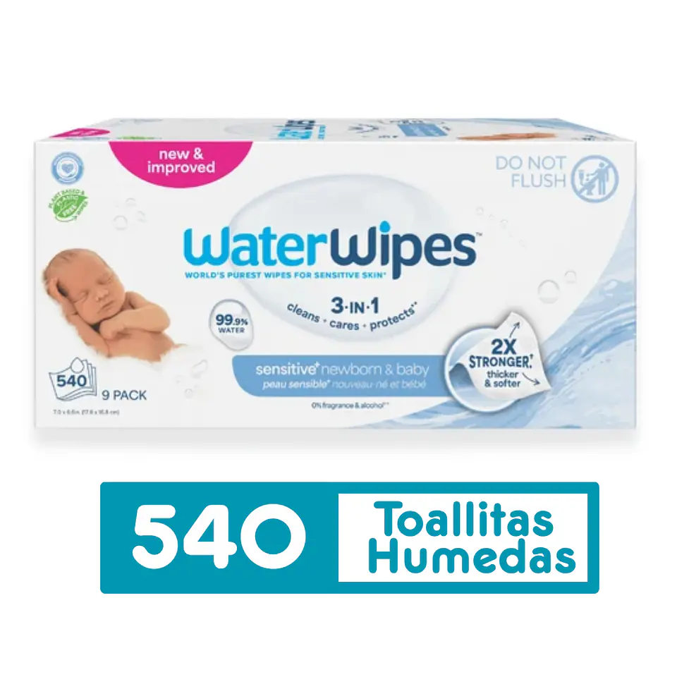 Caja WaterWipes 540 Toallas  1