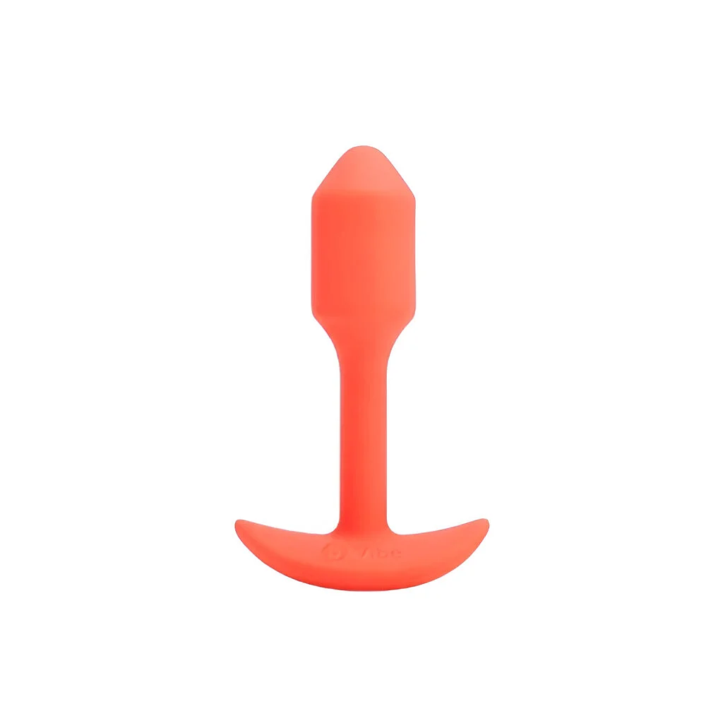 🧡 Plug Anal con Vibración B-Vibe Snug Pequeño Naranja 1