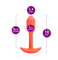 🧡 Plug Anal con Vibración B-Vibe Snug Pequeño Naranja - Miniatura 2