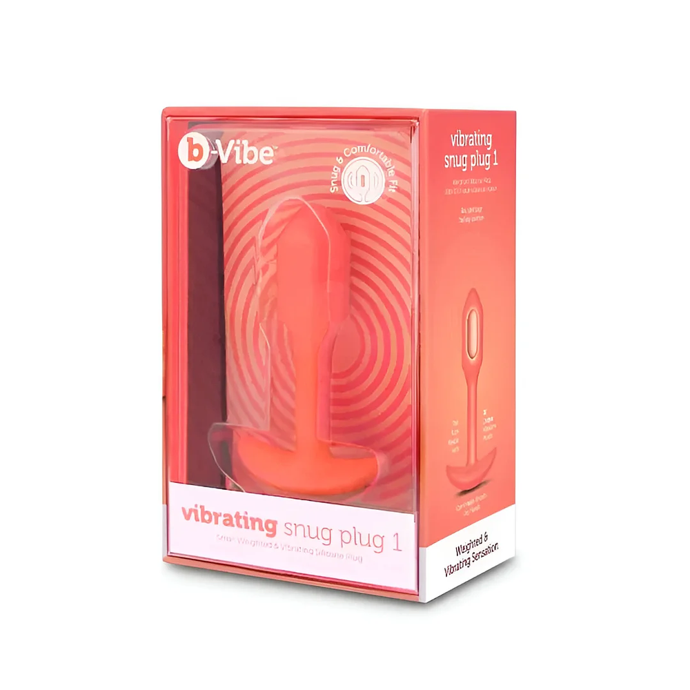 🧡 Plug Anal con Vibración B-Vibe Snug Pequeño Naranja 6