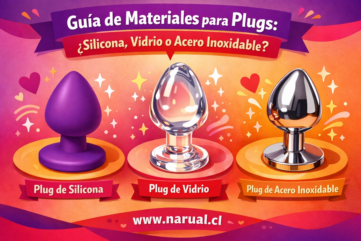 ¿Cómo elegir un Plug Anal? Guía y comparativa de materiales | Narual Sex Shop