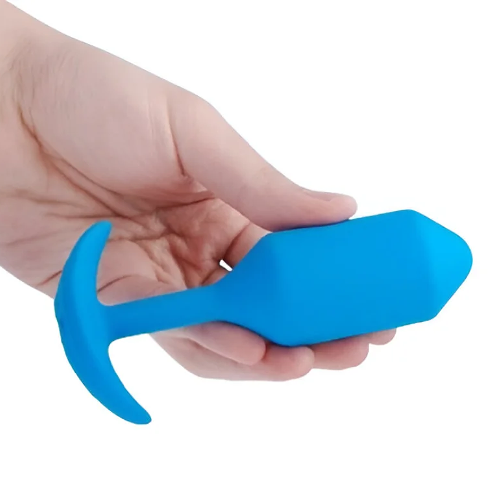 Plug Anal Vibrador B-Vibe Snug Grande Azul 3
