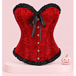 Corset rojo con negro