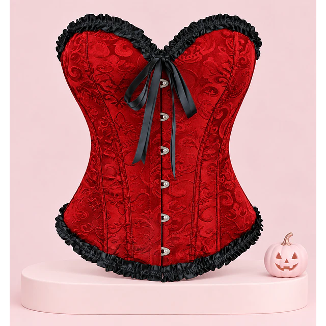Corset rojo con negro