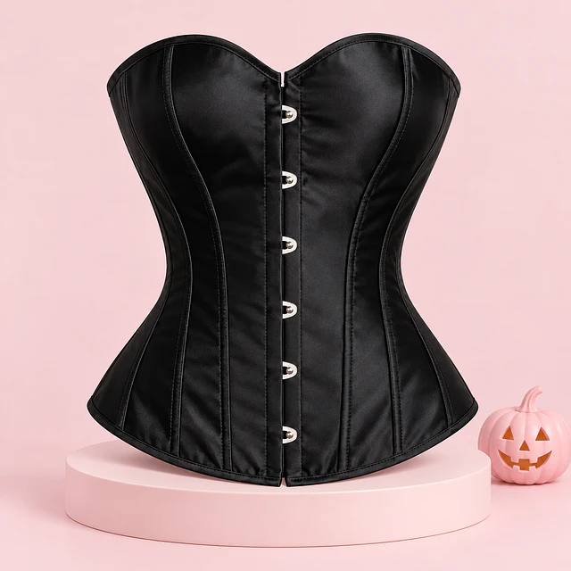 CORSET NEGRO SATINADO