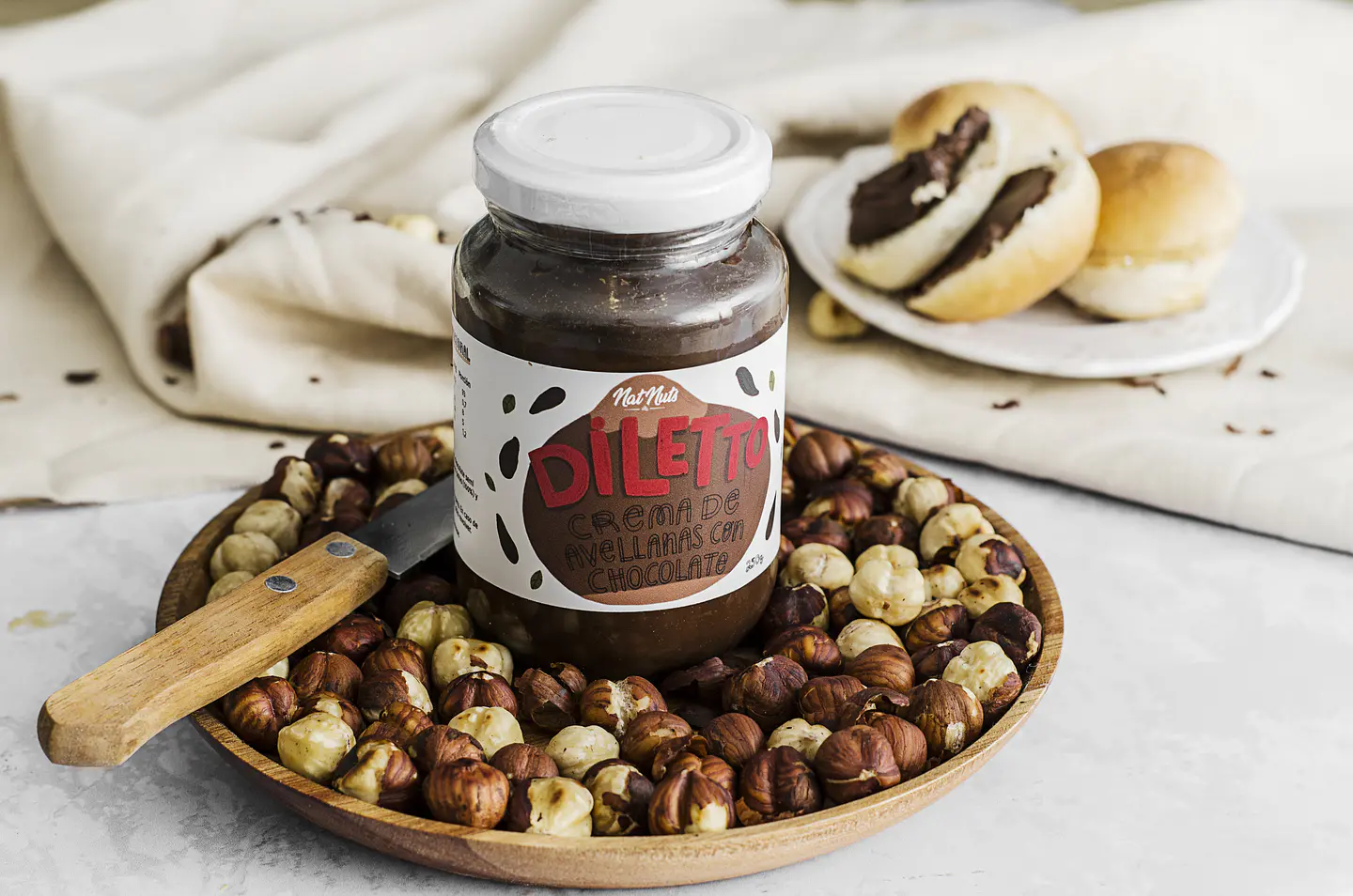 Crema de Avellanas con Chocolate - Diletto 250g 2