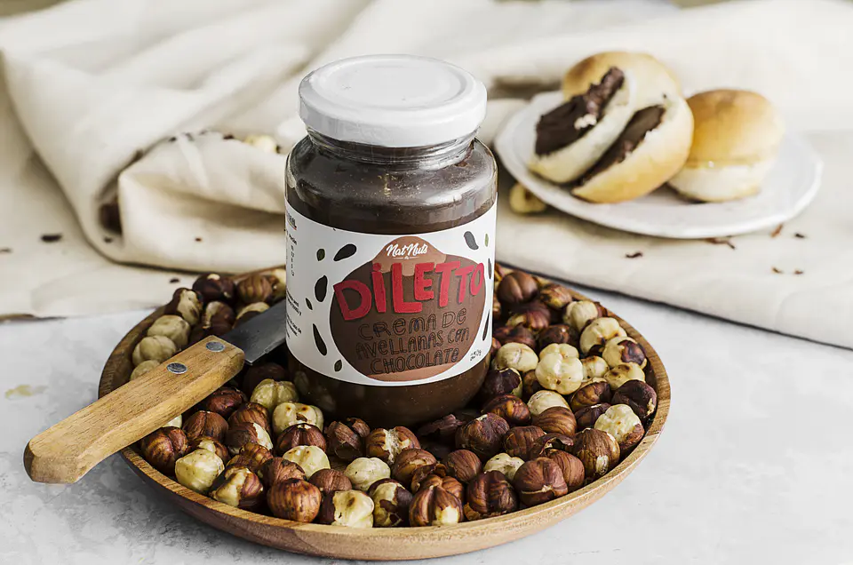 Crema de Avellanas con Chocolate - Diletto 250g 2