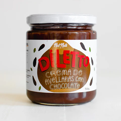 Crema de Avellanas con Chocolate - Diletto 500g