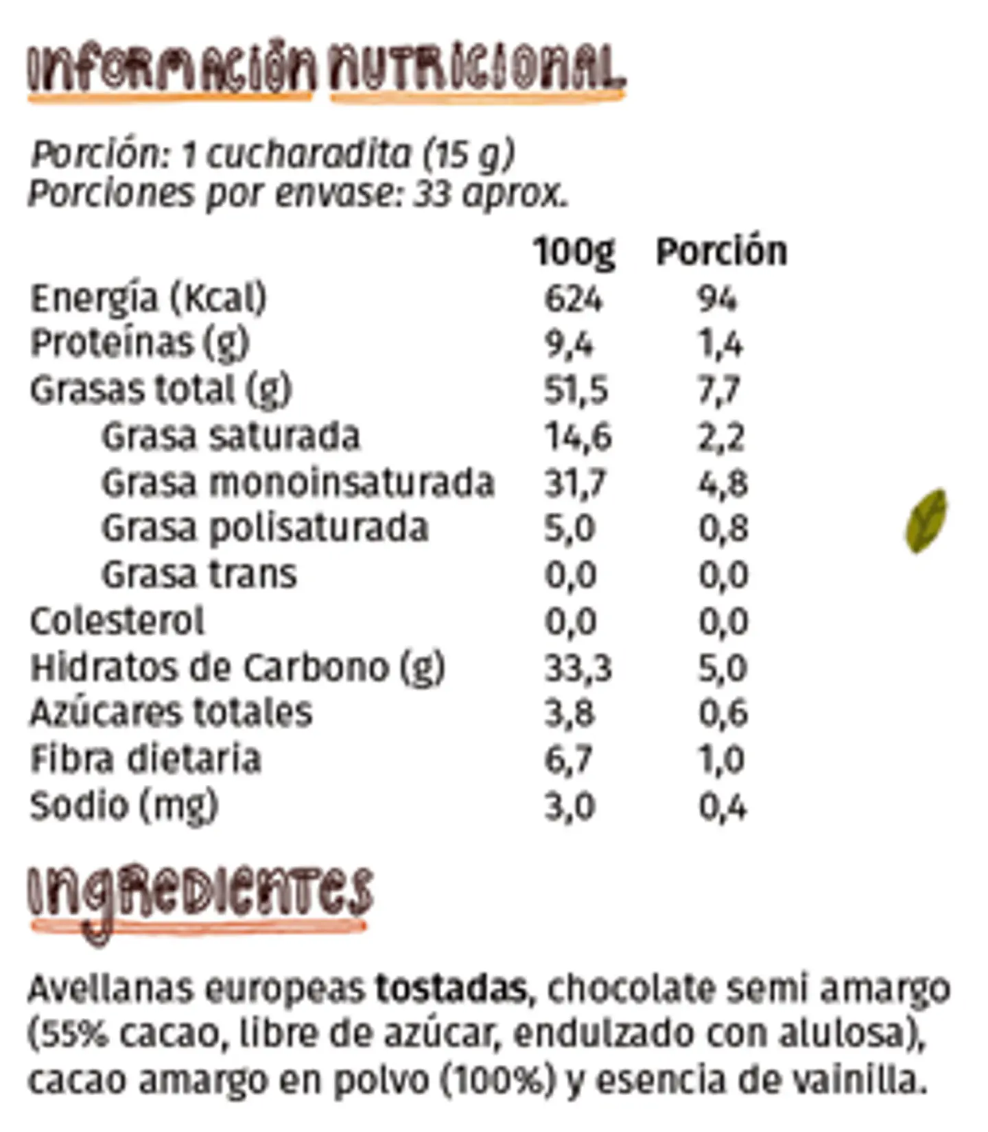 Crema de Avellanas con Chocolate - Diletto 500g 2