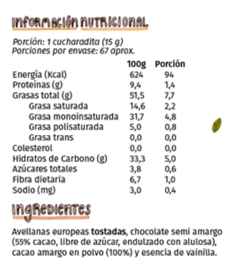Crema de Avellanas con Chocolate - Diletto 1kg 2