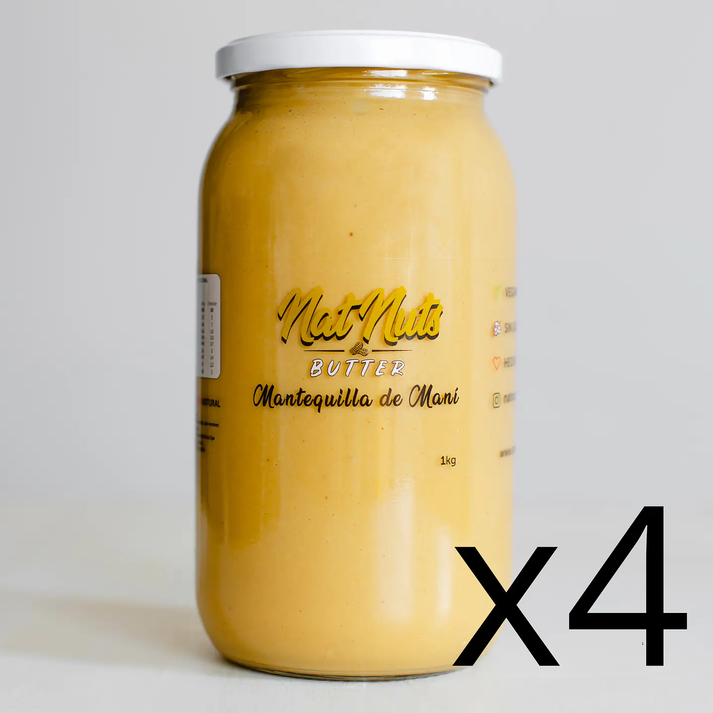 4x Mantequilla de maní Tradicional 1kg c/u 1