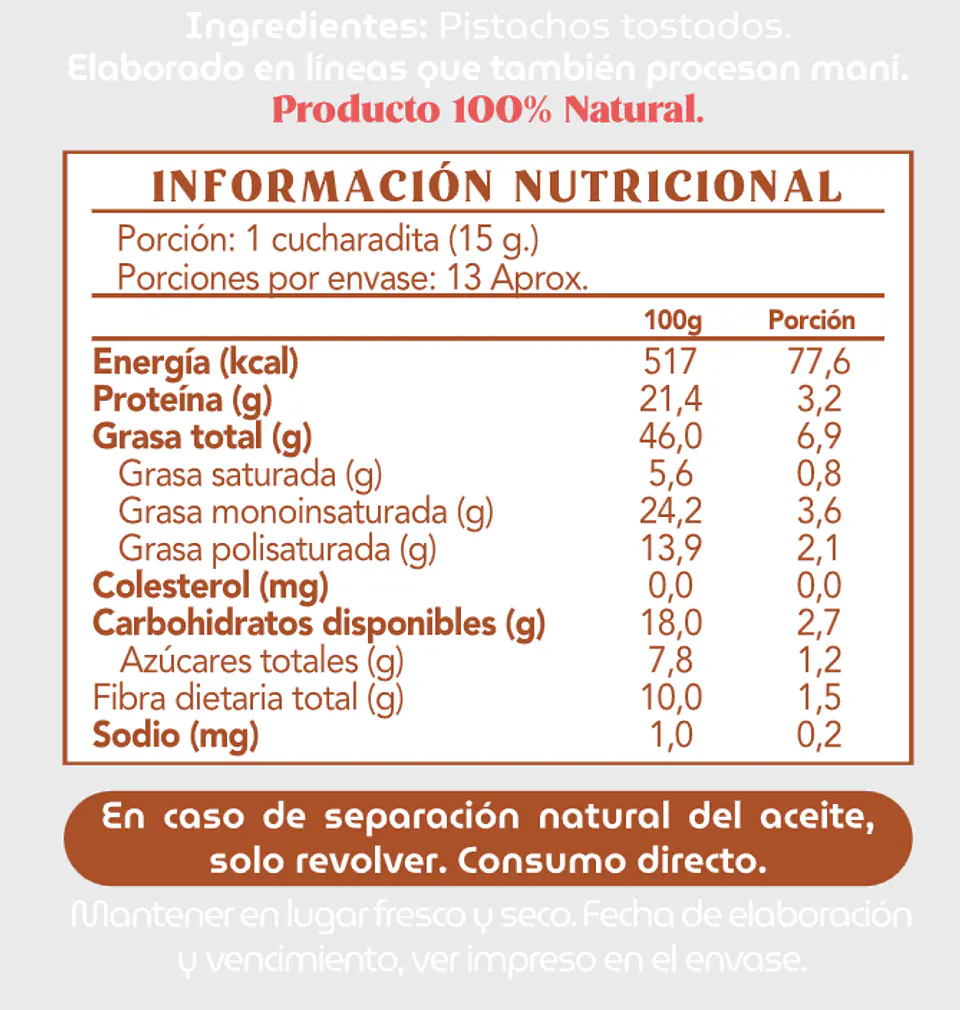Crema de Pistachos 100% Natural 3,6 kg | Formato Gastronómico 2