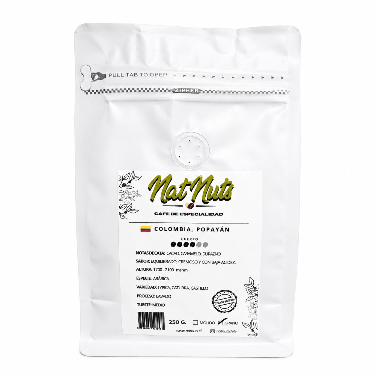 Café de Especialidad Colombia | Tostado en Chile 250g 1