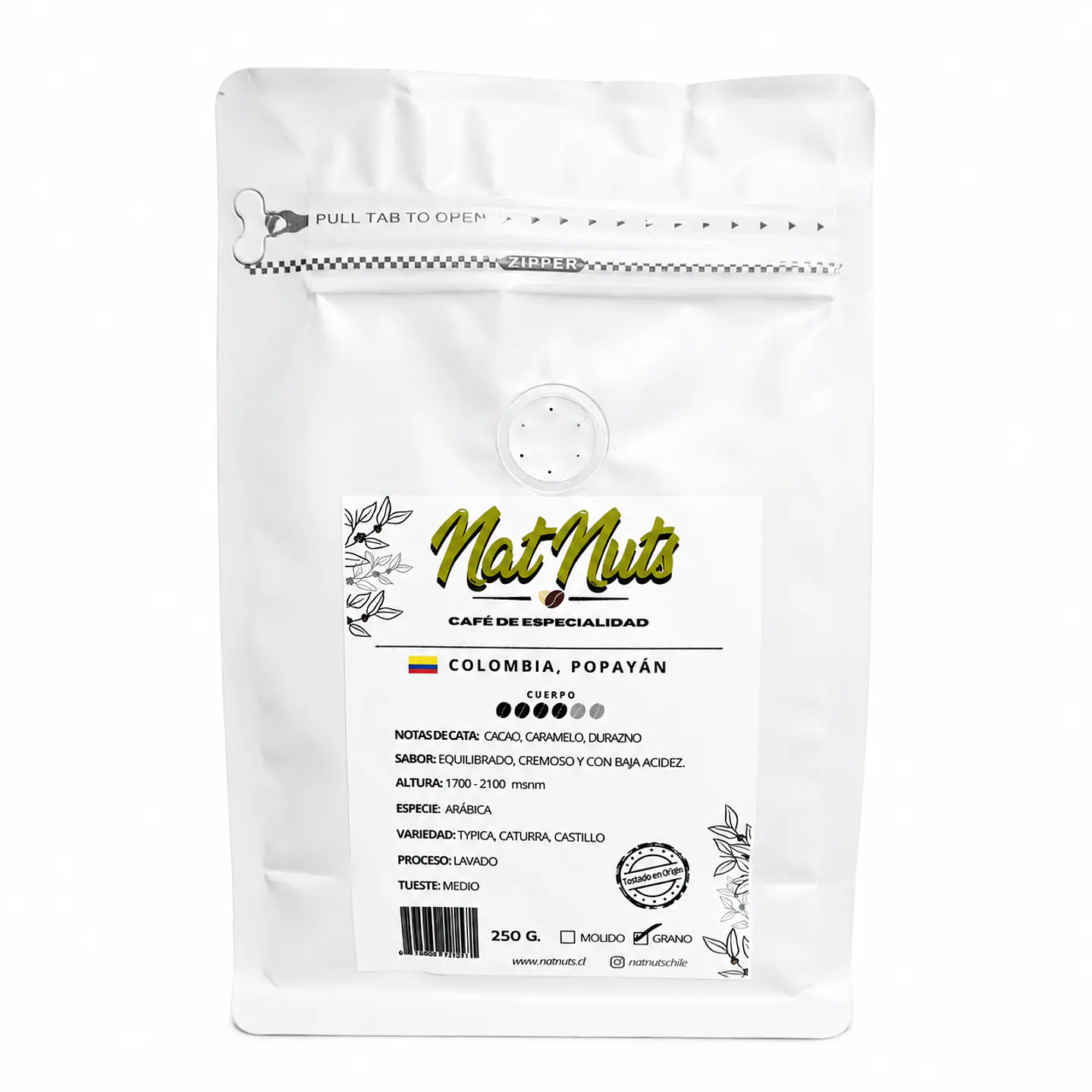 Café de Especialidad Colombia | Tostado en Chile 250g 1