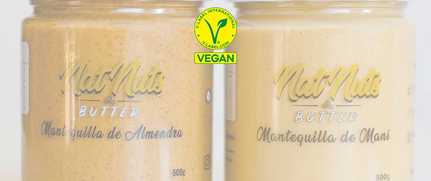 <br><br>
<b>Tu mantequilla favorita, ahora reconocida por </b><br><b>V-Label como 100% vegana.</b><br>
<br>