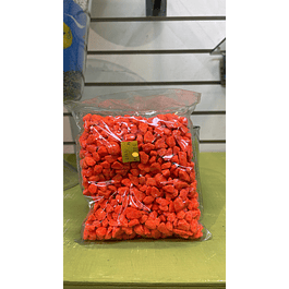 Piedras naranja fluorescente 